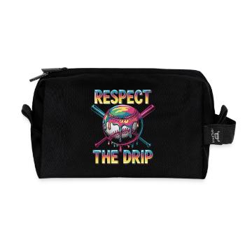 Humor Baseballspieler - Recycelte Kulturtasche - Schwarz - Vorne