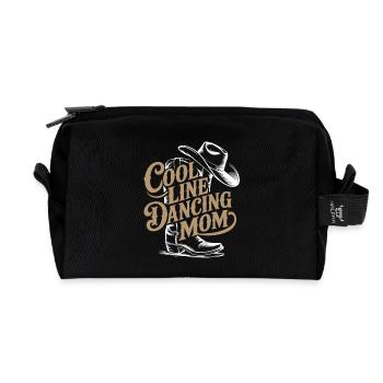 Cool Line Dance Mom Line Dance Mom - Trousse de toilette en tissu recyclé - noir - Devant