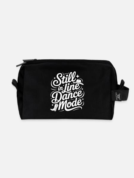 Immer im Line Dance Modus LInedance Design - Recycelte Kulturtasche - Schwarz