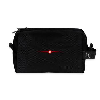 Star Line Badge - Recycled Toiletry Zip Bag - black - Front