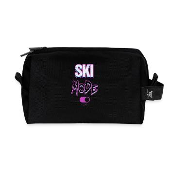 Ski mode-on - Recycled Toiletry Zip Bag - black - Front