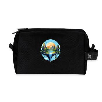Landschaft - Recycelte Kulturtasche - Schwarz - Vorne