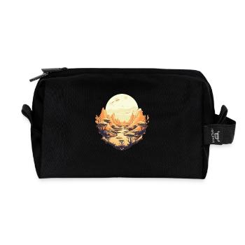Paysage - Trousse de toilette en tissu recyclé - noir - Devant