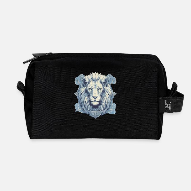 Löwe - Recycelte Kulturtasche - Schwarz