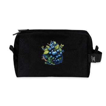 Blaubeere - Recycelte Kulturtasche - Schwarz - Vorne