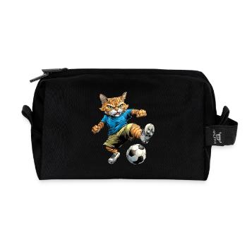 Football pour chat - Trousse de toilette en tissu recyclé - noir - Devant
