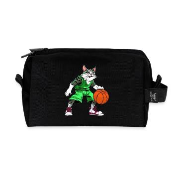 Basket-ball pour chats - Trousse de toilette en tissu recyclé - noir - Devant