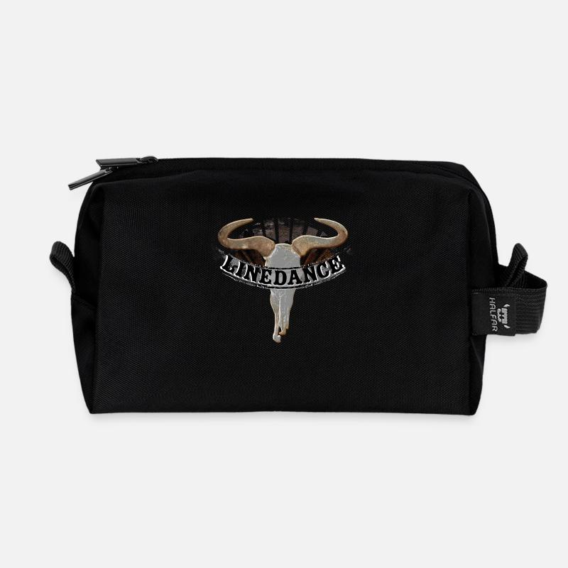 kl_linedance34b - Recycled Toiletry Zip Bag - black