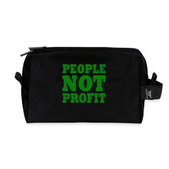 People not profit - Recycelte Kulturtasche - Schwarz - Vorne