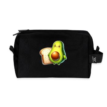 Avocado Toast - Recycled Toiletry Zip Bag - black - Front