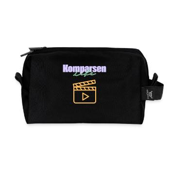 Komparse Komparsen Life Film Extras Background - Recycelte Kulturtasche - Schwarz - Vorne