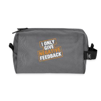 I Only Give Negative Feedback 4 - Recycelte Kulturtasche - Anthrazit - Vorne