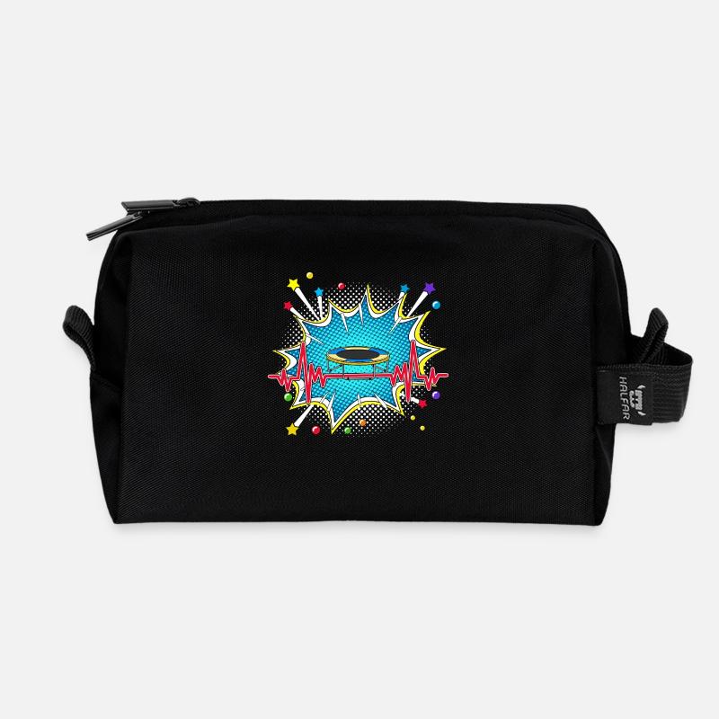 Bitcoin Pop Art Comic Retro Herzschlag - Recycelte Kulturtasche - Schwarz
