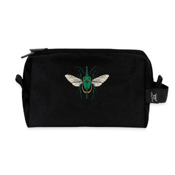 GREAT BEE - Recycled Toiletry Zip Bag - black - Front