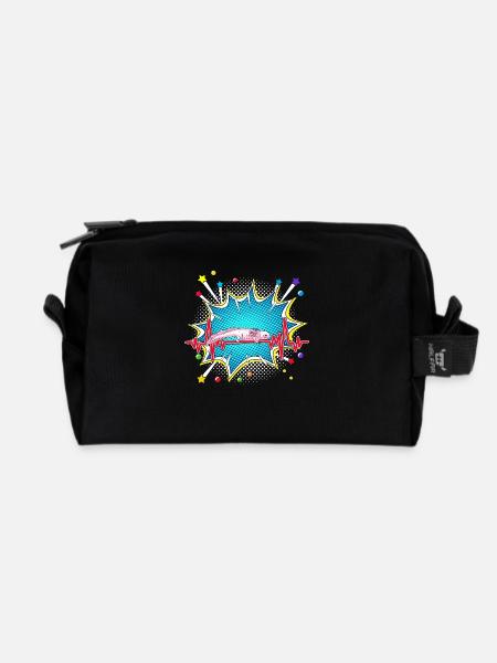 Zahnarzt Pop Art Comic Retro Herzschlag - Recycelte Kulturtasche - Schwarz