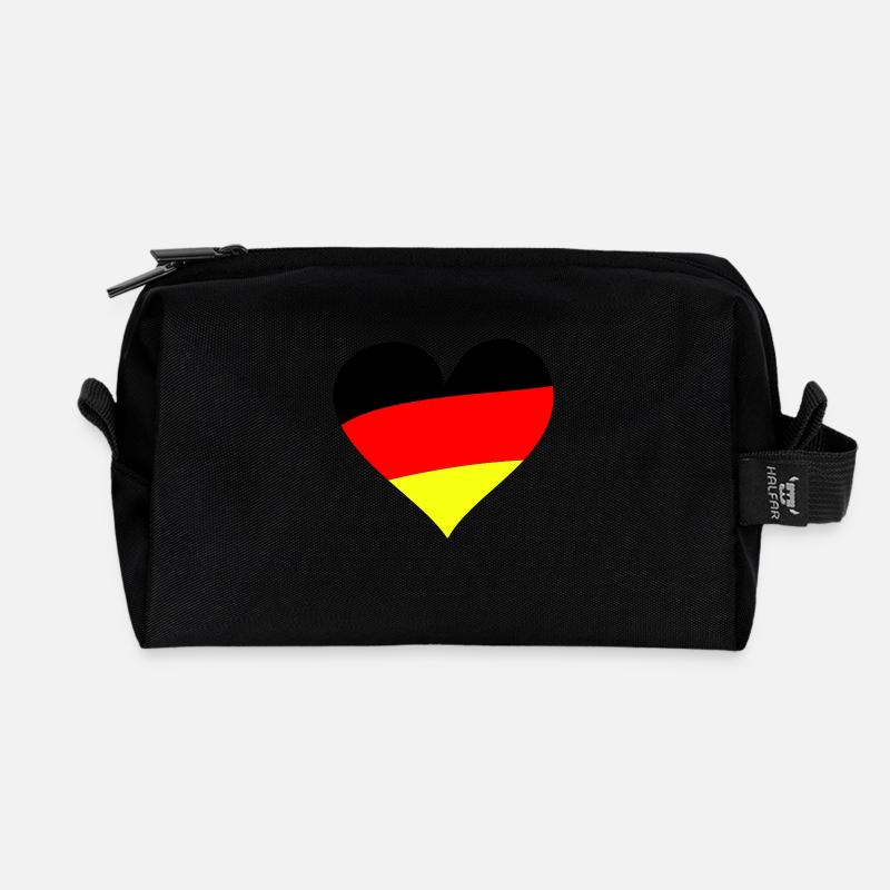Heart Germany - Recycelte Kulturtasche - Schwarz