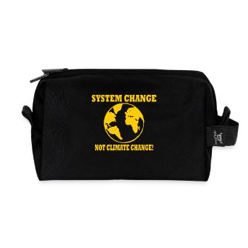 system change not climate change - Trousse de toilette en tissu recyclé - noir - Devant