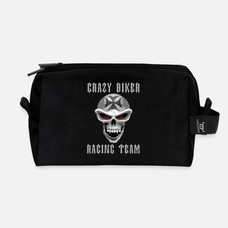 Crazy Biker - Trousse de toilette en tissu recyclé - noir