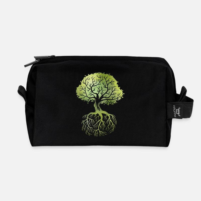 Roots - Recycelte Kulturtasche - Schwarz