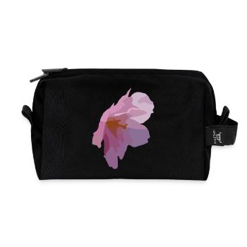 Blüten - Recycelte Kulturtasche - Schwarz - Vorne