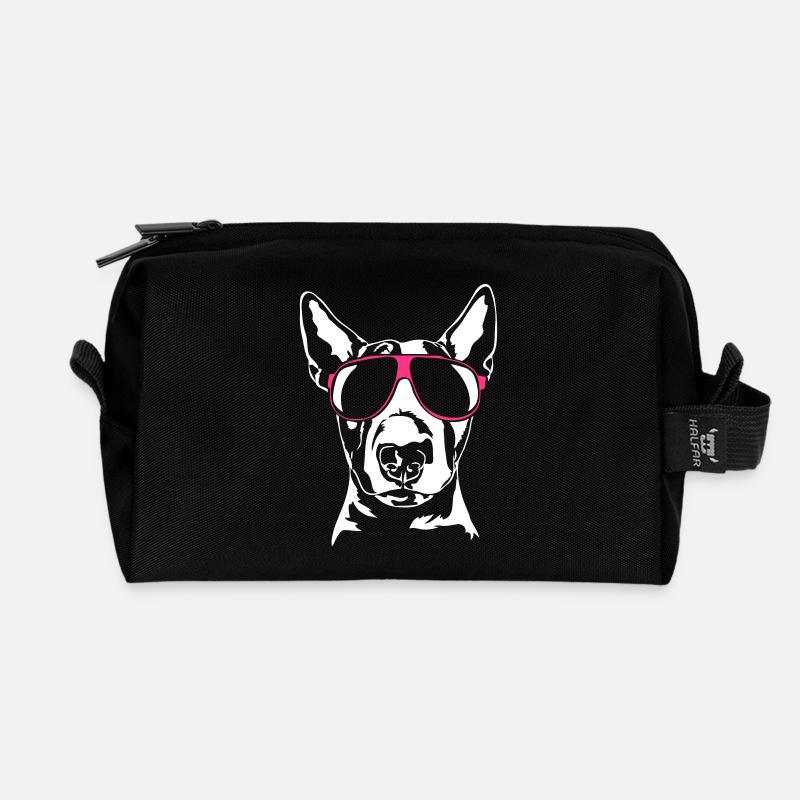 BULL TERRIER - BULL TERRIER cool - Recycled Toiletry Zip Bag - black