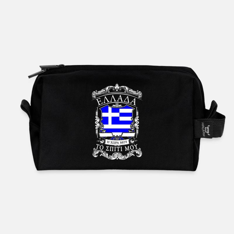 Greece - Griechenland - Recycelte Kulturtasche - Schwarz