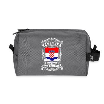 HRVATSKA - Croatia - Kroatien - Recycled Toiletry Zip Bag - anthracite - Front