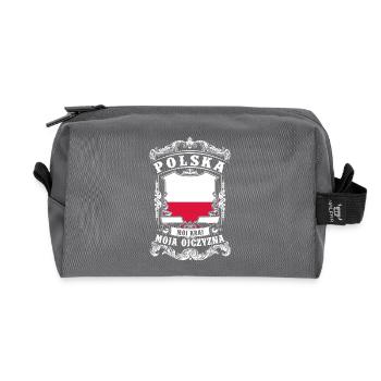 Polska - Poland - Polen - Recycled Toiletry Zip Bag - anthracite - Front