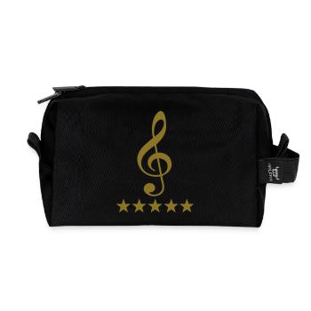 clef deluxe - Recycled Toiletry Zip Bag - black - Front