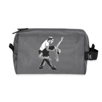 Dancer and dancer salsa dance gift - Recycled Toiletry Zip Bag - anthracite - Front