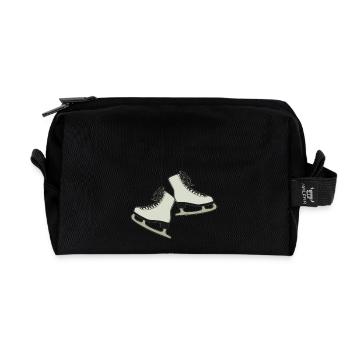 Schlittschuh - Recycelte Kulturtasche - Schwarz - Vorne