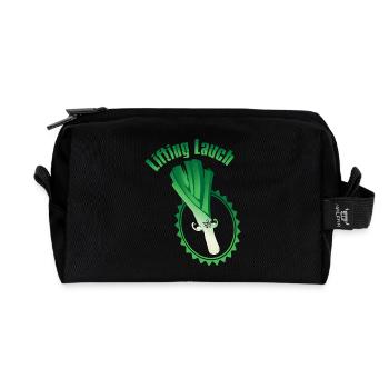 Lifiting leek - Recycled Toiletry Zip Bag - black - Front
