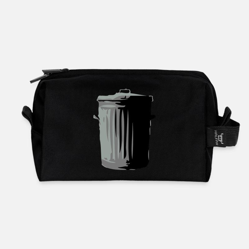 Mülltonne - Recycelte Kulturtasche - Schwarz