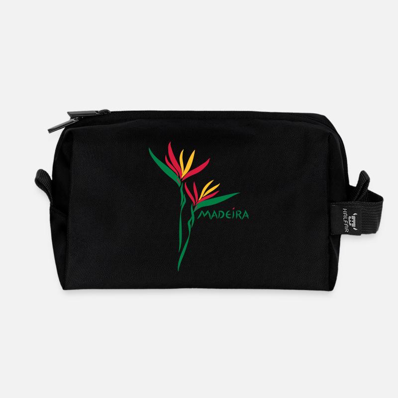 Madeira Strelizia - Recycelte Kulturtasche - Schwarz