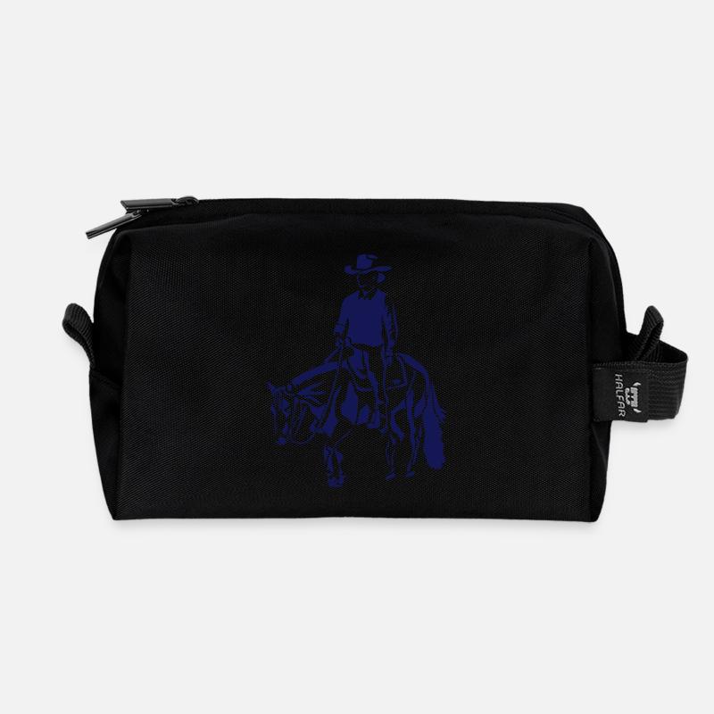 Freizeitpferd Westernreiter - Recycelte Kulturtasche - Schwarz