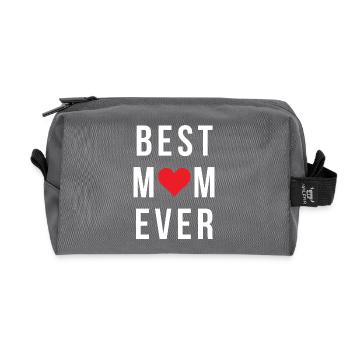 Best Mom Ever - Recycelte Kulturtasche - Anthrazit - Vorne