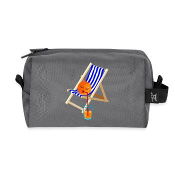 enjoyment - Recycled Toiletry Zip Bag - anthracite - Front