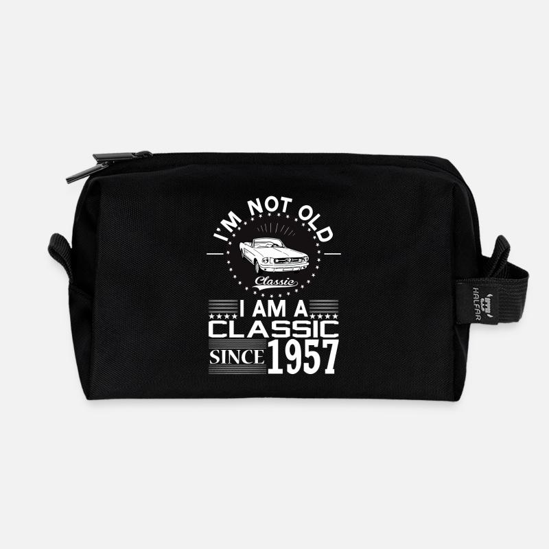 Classic since 1957 - Recycled Toiletry Zip Bag - black