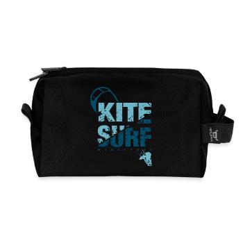 KITE SURF 3 - Recycelte Kulturtasche - Schwarz - Vorne