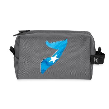 Somalia Flagge in der Somalia Landkarte - Recycelte Kulturtasche - Anthrazit - Vorne
