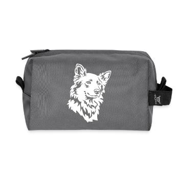 Harzer Fuchs Kopf "Black Edition" - Recycelte Kulturtasche - Anthrazit - Vorne