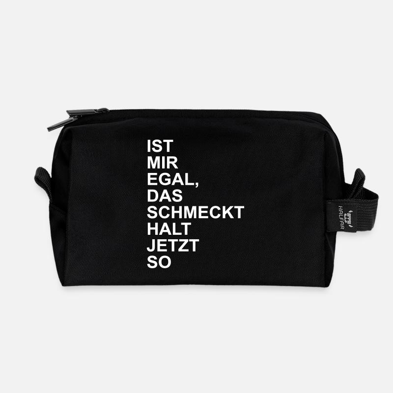 Ist mir egal, das schmeckt halt jetzt so - Recycelte Kulturtasche - Schwarz