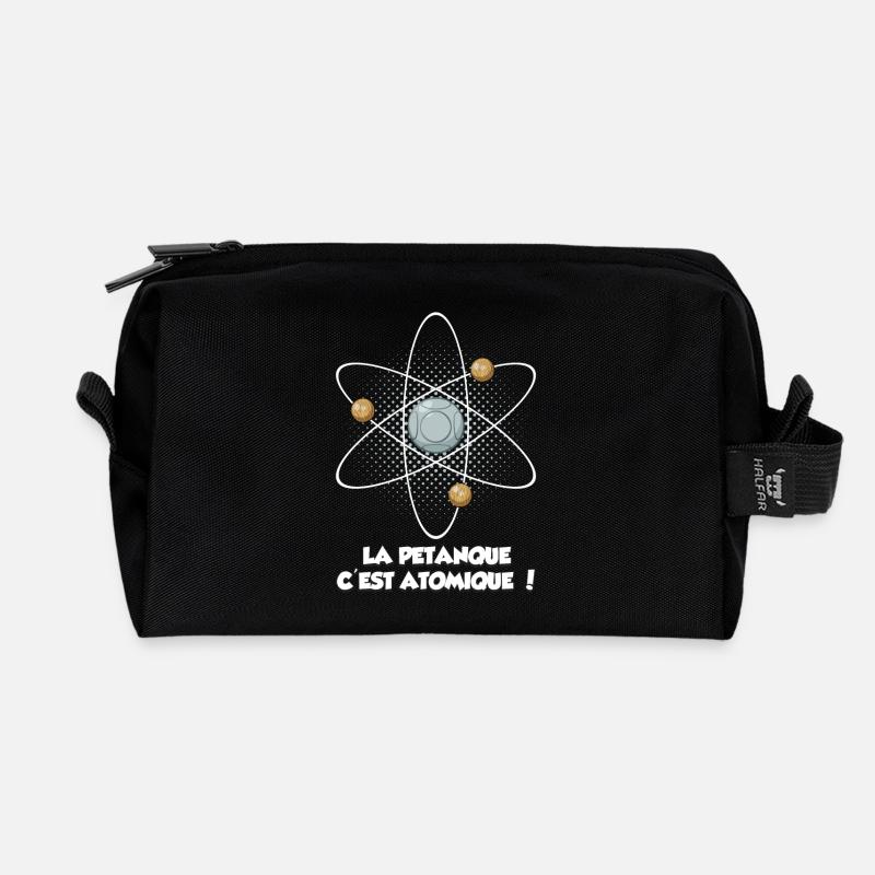 la pétanque c'est atomique ! - Trousse de toilette en tissu recyclé - noir