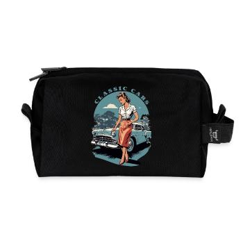 Classic Cars 1950 - Recycelte Kulturtasche - Schwarz - Vorne