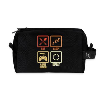Game Designer Schedule - Recycled Toiletry Zip Bag - black - Front