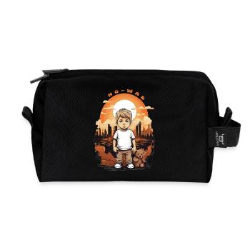 No war ! - Recycled Toiletry Zip Bag - black - Front
