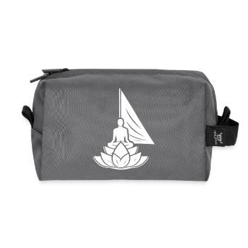 Meditation Sailboat Lotus Inner Peace - Recycled Toiletry Zip Bag - anthracite - Front