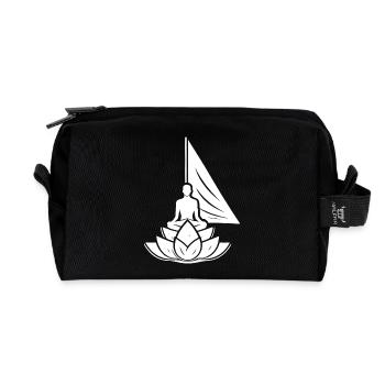 Meditation Sailboat Lotus Inner Peace - Recycled Toiletry Zip Bag - black - Front