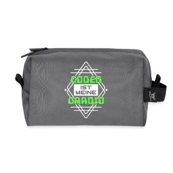 Déclaration de Coden Développeur Computerfreak Scripting - Trousse de toilette en tissu recyclé - anthracite - Devant