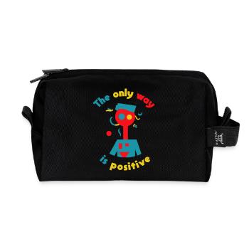 TheOnlyWayIsPositive - Mat Rose - Recycelte Kulturtasche - Schwarz - Vorne